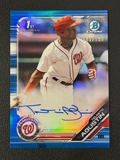 Telmito Agustin 2019 Bowman Chrome 1st Auto Blue Refractor /150 Nationals