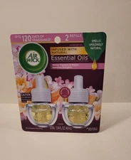 Air Wick Plug-In Scented Oil Air Freshener Warmer Refills, White Flowers & Melon