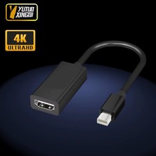 LOT Mini DisplayPort to HDMI Adapter 4K/1080P Mini DP Male to HDMI Female Black