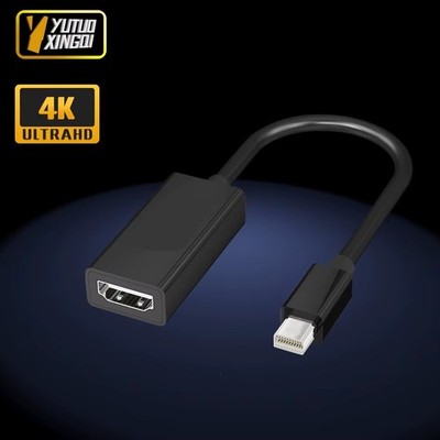 LOT Mini DisplayPort to HDMI Adapter 4K/1080P Mini DP Male to HDMI Female Black