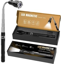 LED Magnetic Pickup Tools Telescoping Flashlights with Extendable Magnet Stick