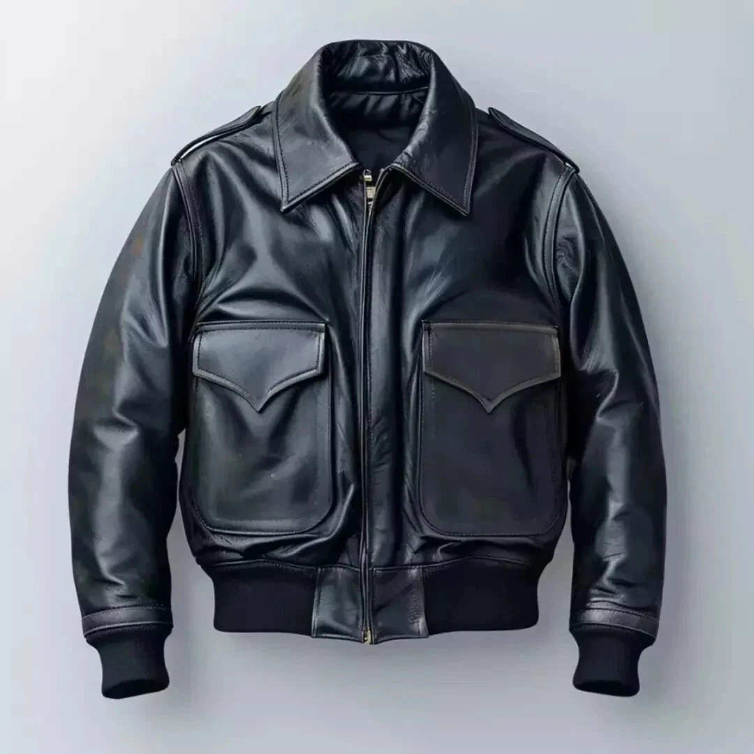 Vintage Leather Jacket Xxl in Men's Coats & Jackets for sale | eBay UK
