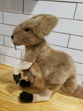RARE 20" Discovery Channel 2000 Kangaroo Plush with Pouch and Baby Hard To Find