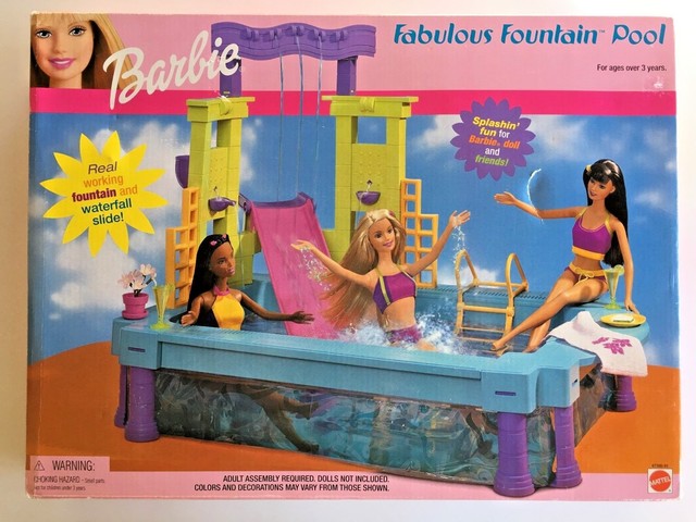 barbie fabulous fountain pool