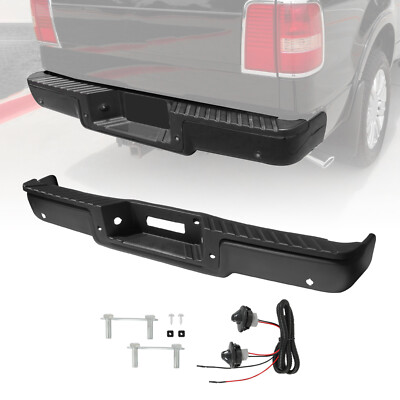 #ad #ad Rear Bumper Assembly For Ford F150 2006 2007 2008 Black Step Bumper With Hole $135.97