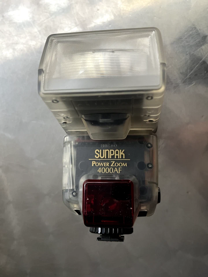 RARE! Sunpak 4000 AF TRANSPARENT - CLEAR BODY - Blitzgerät Blitz - OVP - Bild 2 von 4