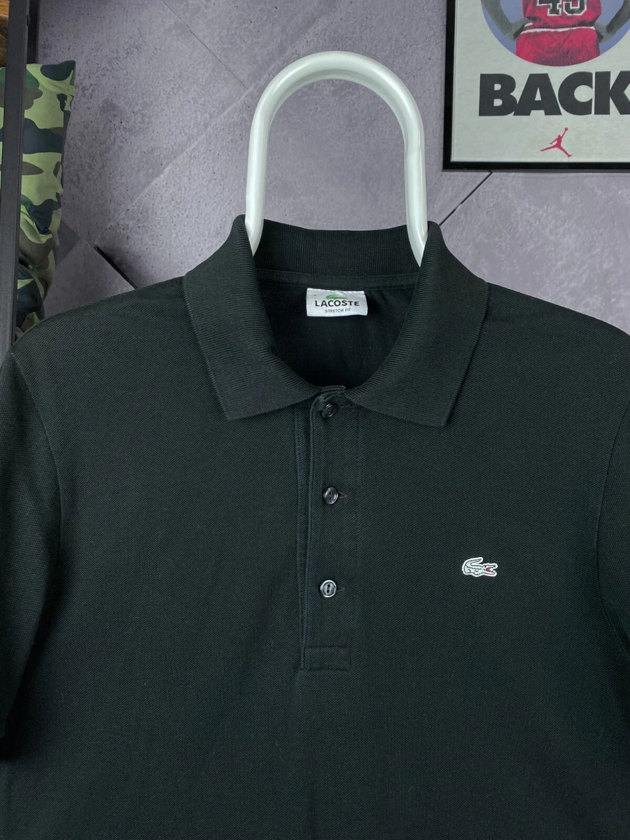 Lacoste black and white polo clearance shirt