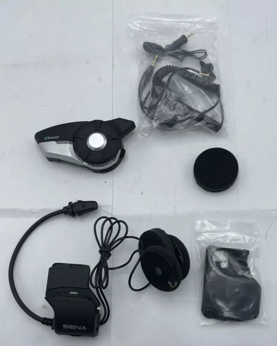 Sena 20S Evo Bluetooth Headset w/ Helmet Clamp Kit HD Speakers SP38 OPEN