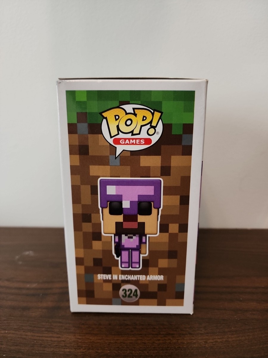 Funko Pop Minecraft Steve in Enchanted Armor (Toys R Us) Exclusive Figure #  324