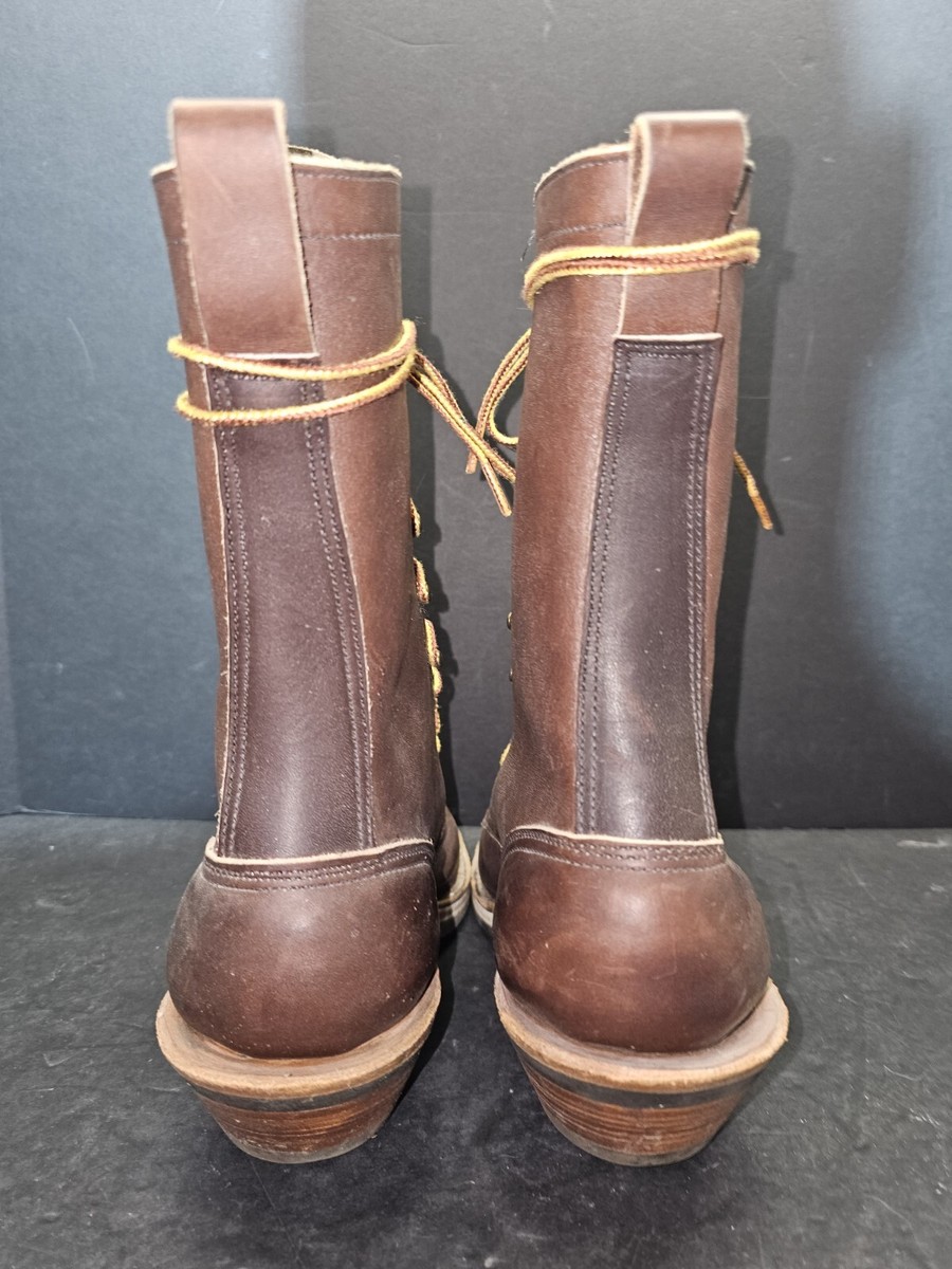 ハ*パ様 【HATHORN BOOT MFG.】LACE UP BOOTS 8E Hathorn Boot Mfg White's Brown Leather Packer Logger Style