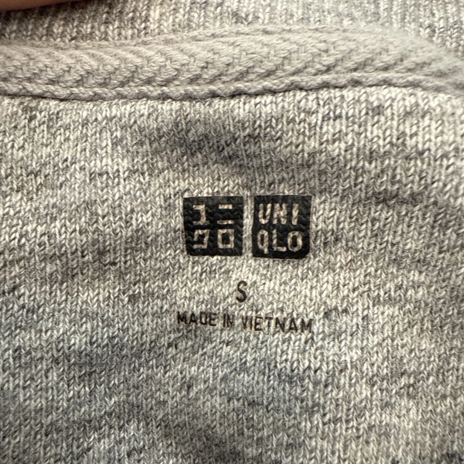 VETEMENTS Felpa grigia in spugna UNIQLO taglia S