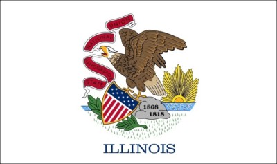 ILLINOIS STATE FLAGGE Chicago USA U.S.A. Amerikanische Flaggen
