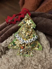 Beaded Folklore, Taylor Swift Felt Christmas Tree sequin ornament