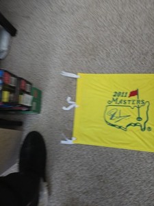 Charles Swartzell Autographed 2011 MASTERS FLAG