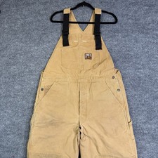 Thermal Tuff Steiner Bib Overalls Men 40x30 Brown Insulated Double knee USA Made