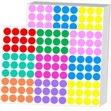 1620 Pcs Colored Dot Stickers,3/4 Inch Multicolor Round Color Coding Labels 