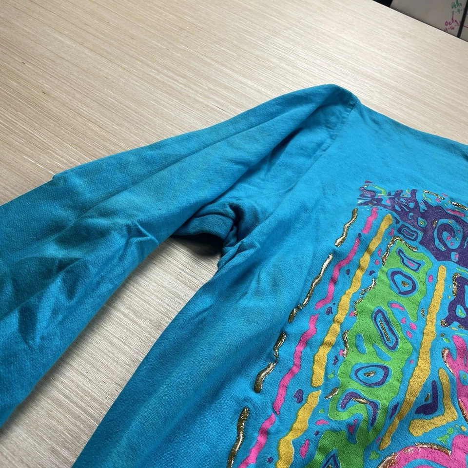 Sudadera De Colección Años 80 Funky Arte Estampado Tribal Estampado Hinchado L Mujer’s 90s Abstracto Foto 4 de 4