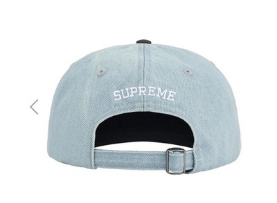 Supreme Pigment Coated 2-Tone S Logo 6-Panel Denim Cap FW25