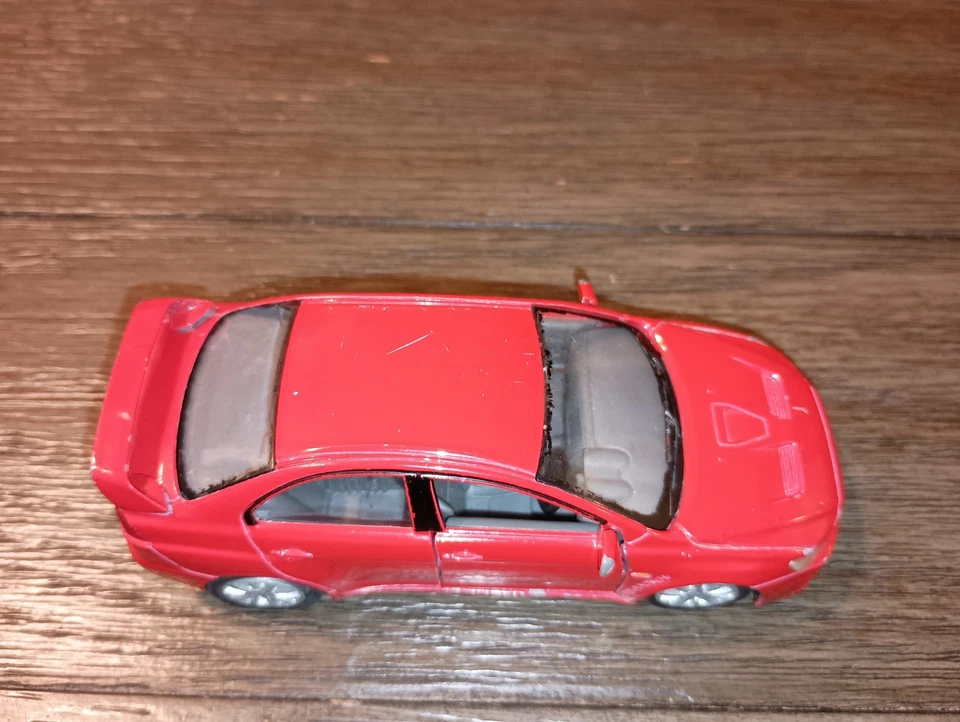Coche Mitsubishi Lancer Evo Evolution X 2008 escala 1:36 diecast modelo 5" rojo Foto 3 de 4