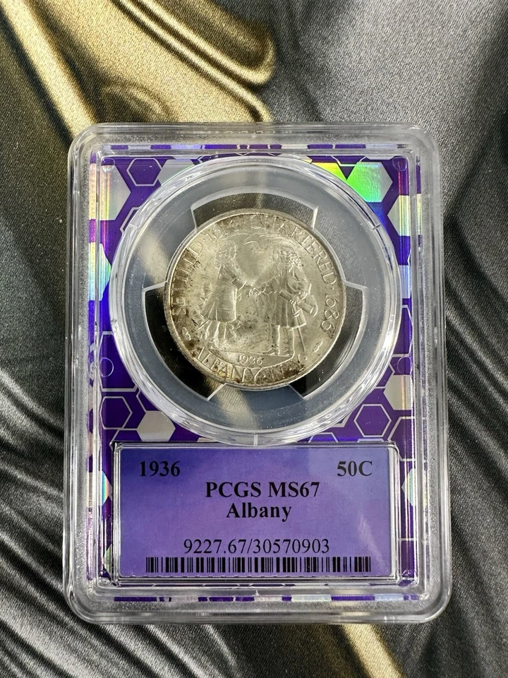 1936 Albany 50 Cents PCGS MS67 - Image 2 of 3