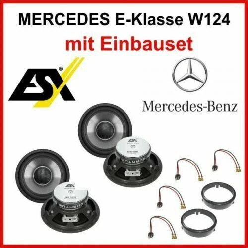 Lautsprecher Set kompatibel mit Mercedes E-Klasse W124 1984 - 1997 vorn + hinten - Bild 2 von 4