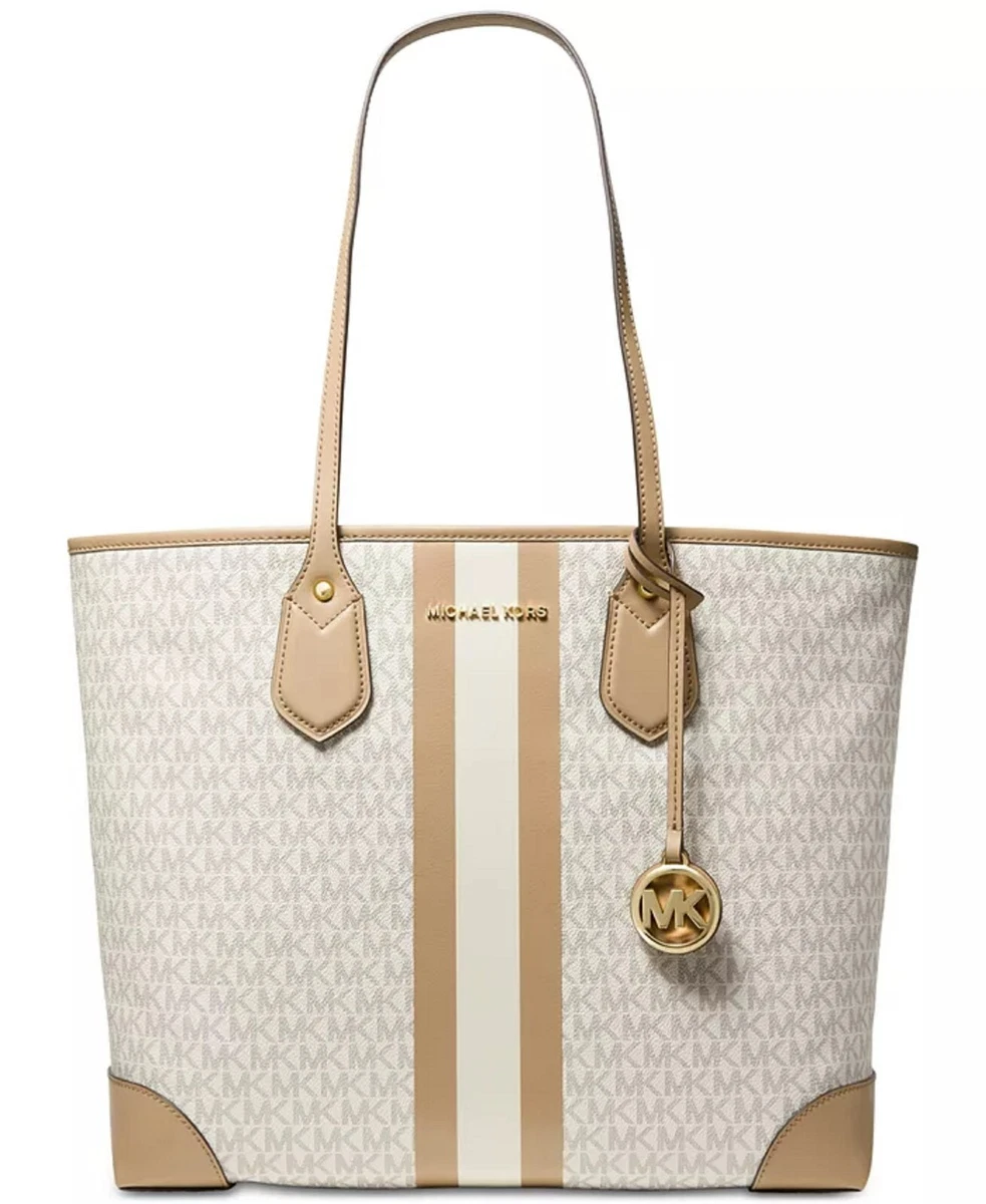 Michael Kors Eva Large Logo Stripe Tote Bag - ShopStyle