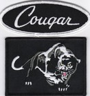 MERCURY COUGAR SEW/IRON ON PATCH EMBROIDERED BADGE XR7 BLACK WHITE PANTHER FORD