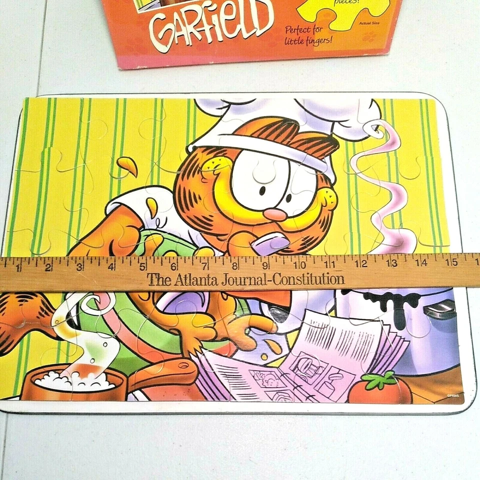 PUZZLE WORLD 15" X 11" VINTAGE GARFIELD ROMPECABEZAS COMPLETO 1999 Año bisiesto LLC Foto 4 de 4