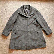 Cinzia Rocca Women's 100% Pure Wool Uk Size 22 Colour Grey Very Stylish Coat