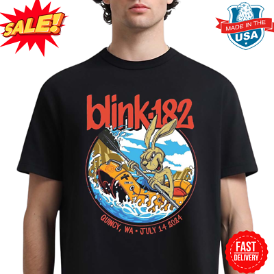 Blink 182 Merch For Quincy WA At The Gorge 2024 Limited Shirt S