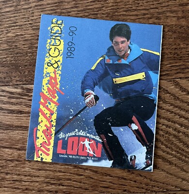 Vintage 1989-1990 Loon Ski Mountain Trail Map