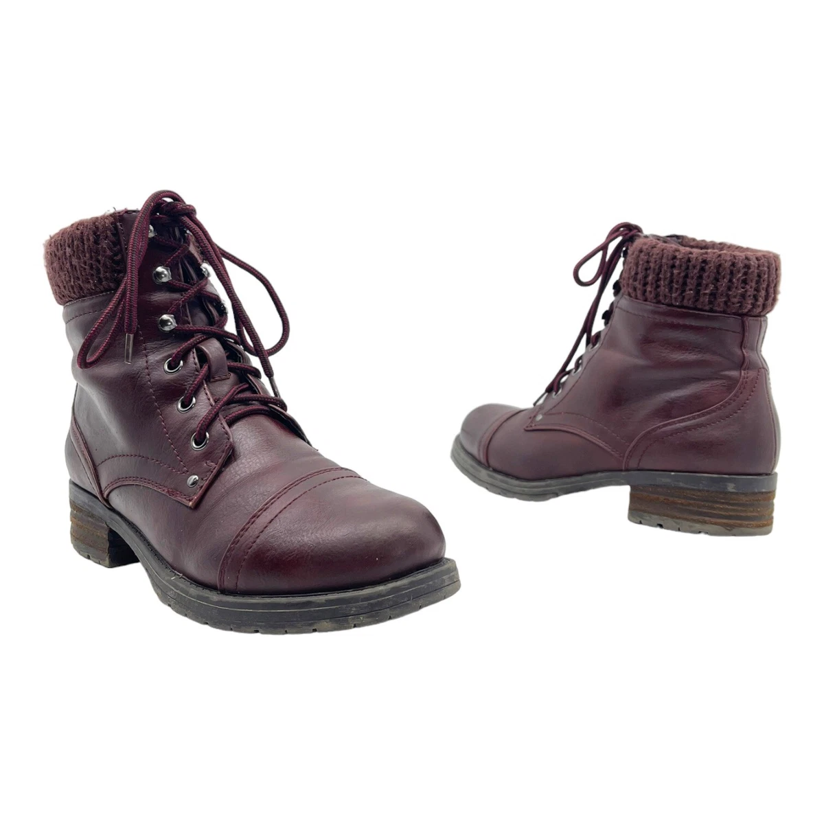 Burgundy booties outlet