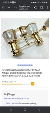 Heynz Brass Binocular Mother Of Pearl - Antique Opera Binocular Imperial Design