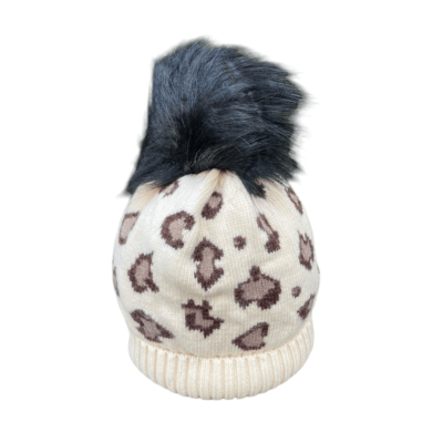 NWT New Adrienne Landau Beige/Black Animal Print Faux Fur  display picture 1