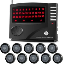 Wireless Calling System Nurse Call System Caregiver Pager for Restaurant Clinic