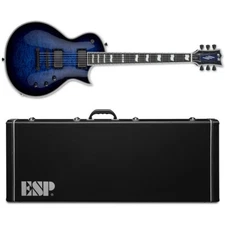 ESP E-II Eclipse Reindeer Blue QM Electric Guitar + Hard Case Made in Japan