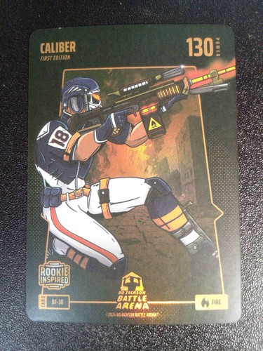 Bo Jackson Battle Arena Battlefoil Fire Caliber #BF-38 Caleb Williams