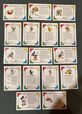 1991 Impel Disney Collector Cards - Family Portraits - Lot of 16