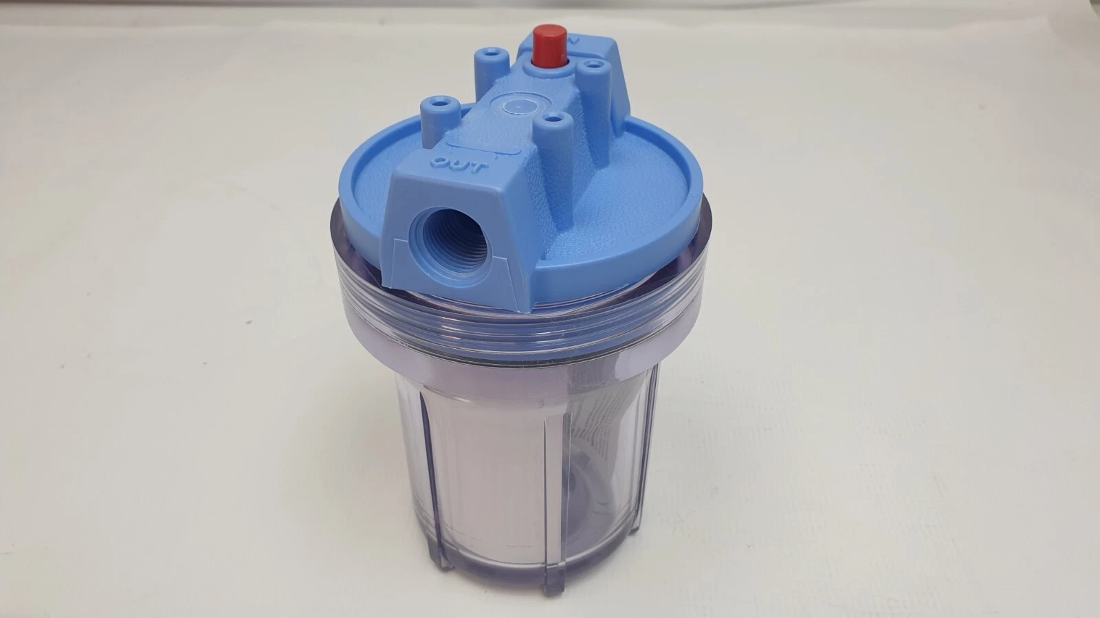 Pentek 158216 clear filter housing, outlet side with 1/2 inch NPT port
