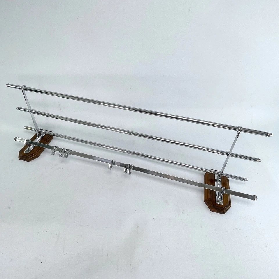 Guarda-roupa de parede Art Deco década de 1930 madeira cromada aprox. 100 cm - Imagem 2 de 4