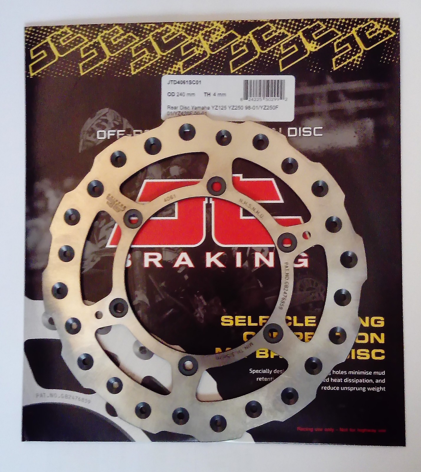 JT REAR Wavy Brake Disc Fits YAMAHA YZ400F (1999) / YZ426F (2000 to 2001)