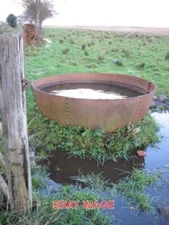 PHOTO  STEEL TROUGH NEAR GABROC HILL FARM. 2006