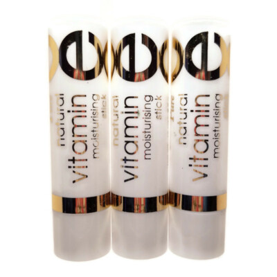 3 Perfectly Pure NATURAL VITAMIN E MOISTURE STICK Skin Care Lip Balm Lipstick