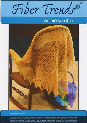 Fiber Trends Knitting Pattern S2017 Spinner's Lace Shawl - Evelyn Clark design - Image 1 of 2