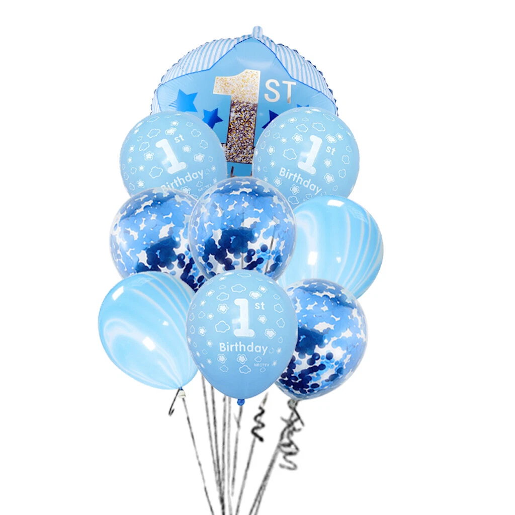 1st birthday balloons boy 2025