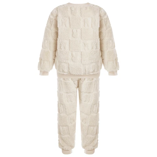 Kids Childrens Warm Fleece Pyjamas Set For Girls Boys Sleepwear 2 Pieces Sets - Bild 23 von 56