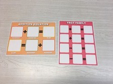 Set of 2 - Laminated Math Work Mats 32 - Dry Erase