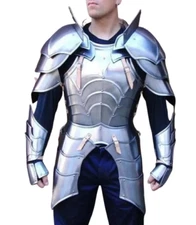 Medieval Knight Reenactment Steel Armour Breastplate with Arm Set