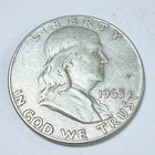 1963 D Franklin Half Dollar • 90% Silver Circulated Coin #6003
