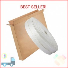 Woven Cord Strapping Roll 3/4" x 330', 2400 lbs Break Strength, White Poly Cord